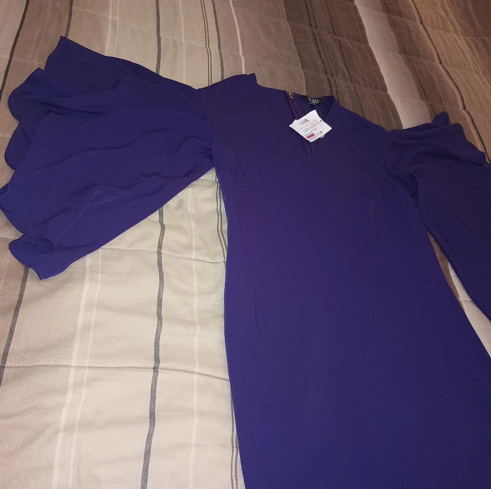 Ralph Lauren Vibrant Purple Dress 4 - Picture 7 of 11